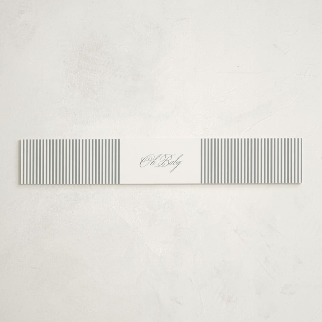 "Swan Shower" - Baby Shower Belly Bands in Charcoal by Megan Davis - Front