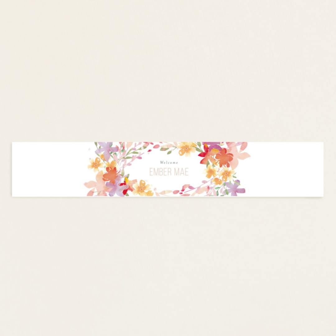 "Botanical Sip n See" - Baby Shower Belly Bands in Vibrant by Itsy Belle Studio - Front