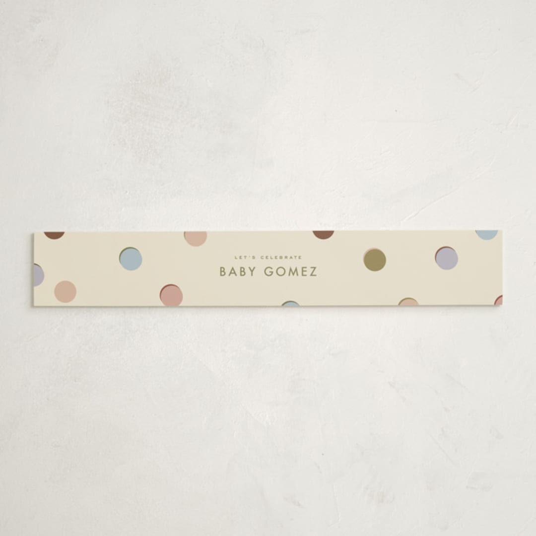 "block letters" - Baby Shower Belly Bands in Muted by Ellen Schlegelmilch - Front