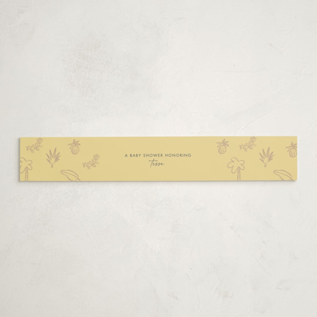 "Tropical Animals" - Baby Shower Belly Bands in Ivory by Kate Blalock - Front