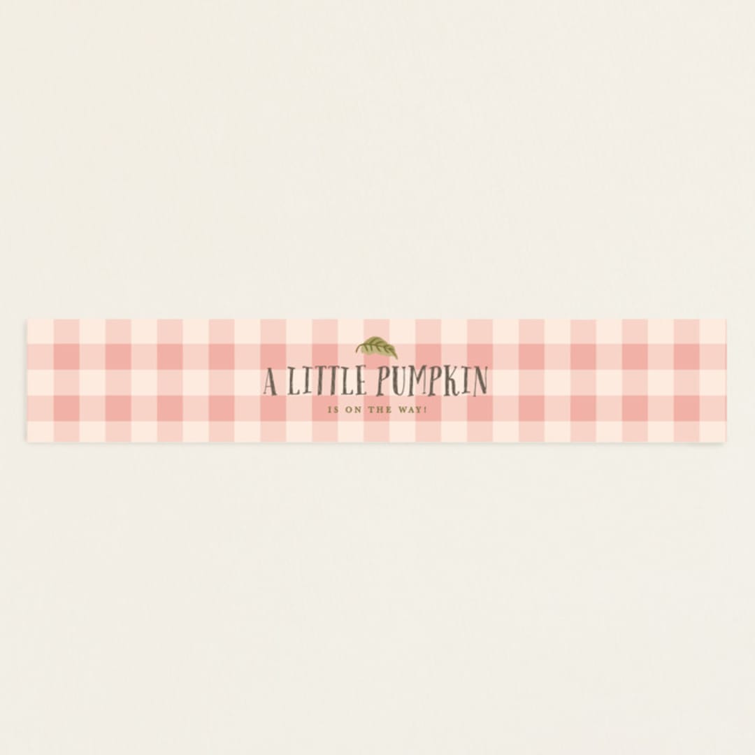 "Autumn Pumpkin" - Baby Shower Belly Bands in Peach by Karidy Walker - Front