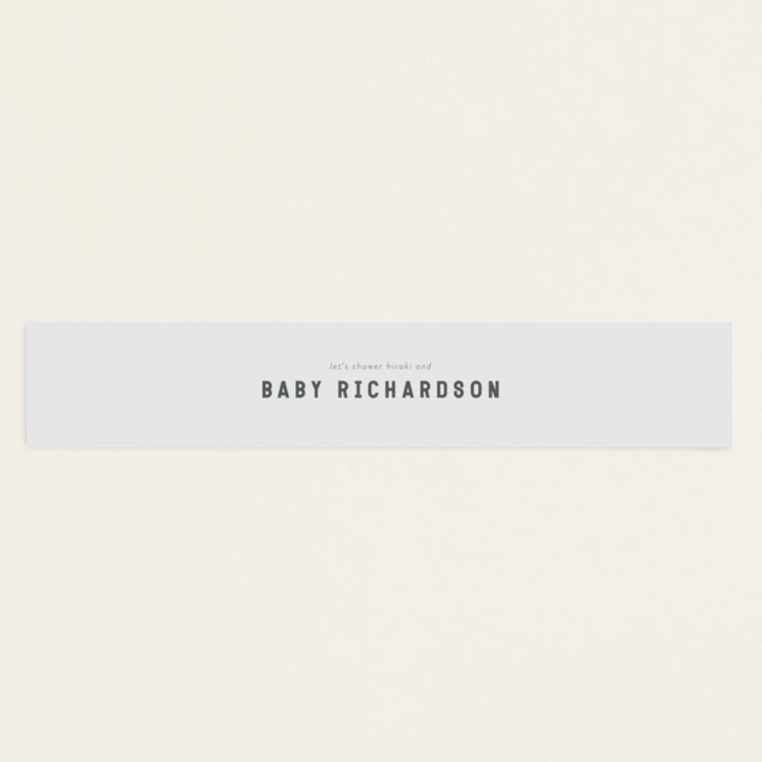 "Modern Book Request" - Baby Shower Belly Bands in Baby Powder by Minted - Front