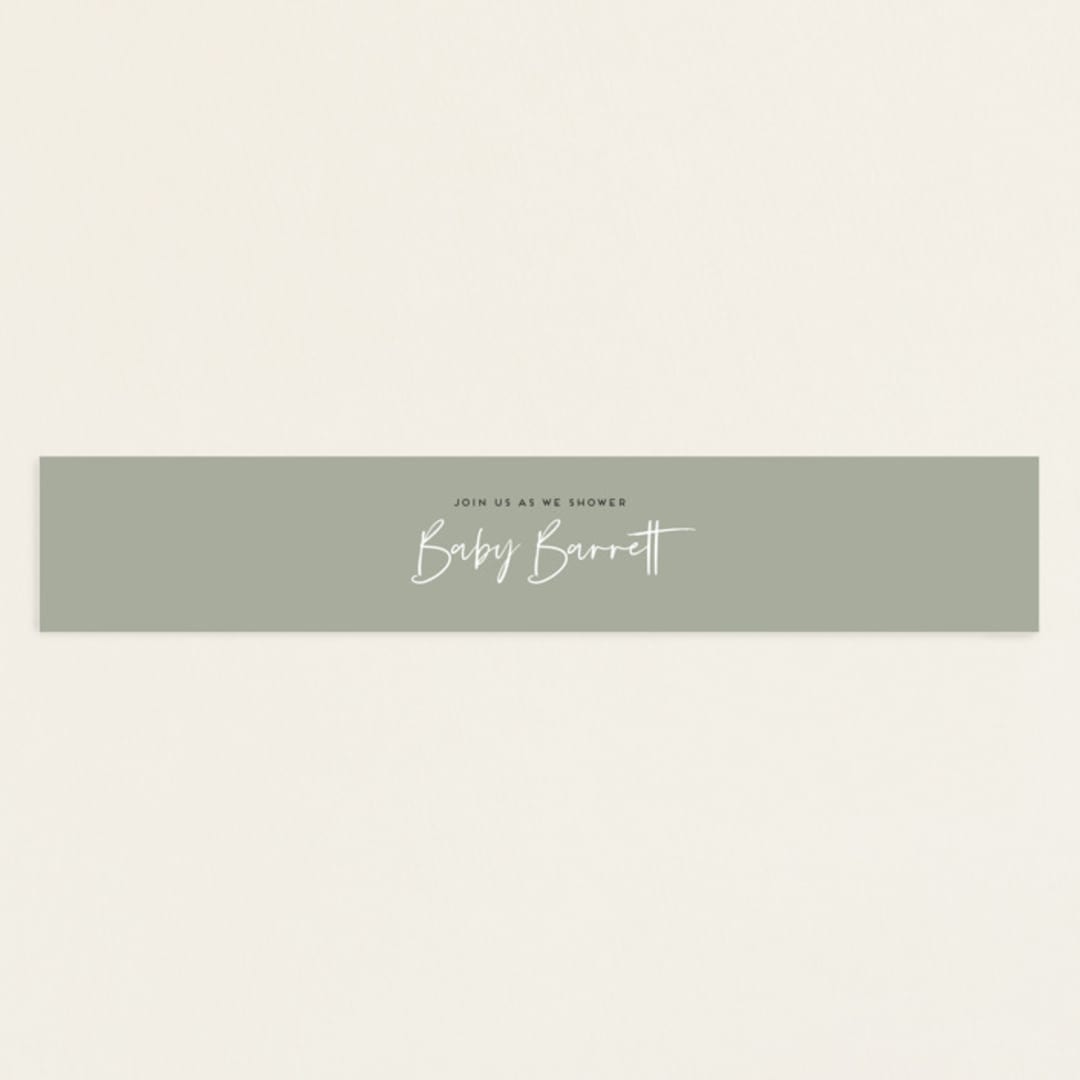 "Eucalypta" - Baby Shower Belly Bands in Lilypad by Petra Kern - Front