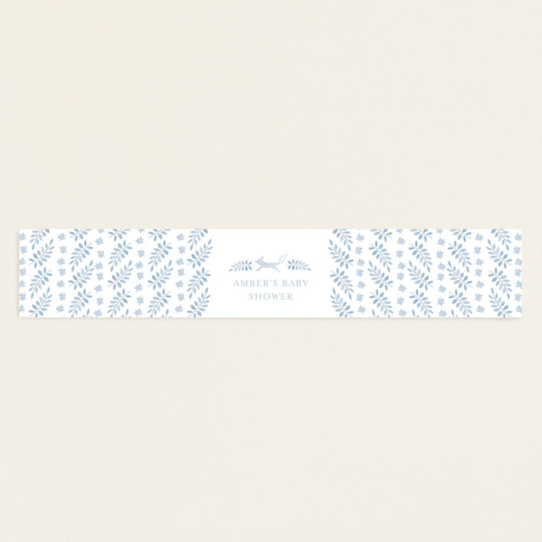 "Foxy Baby Shower" - Baby Shower Belly Bands in Denim by Hallie Fischer - Front