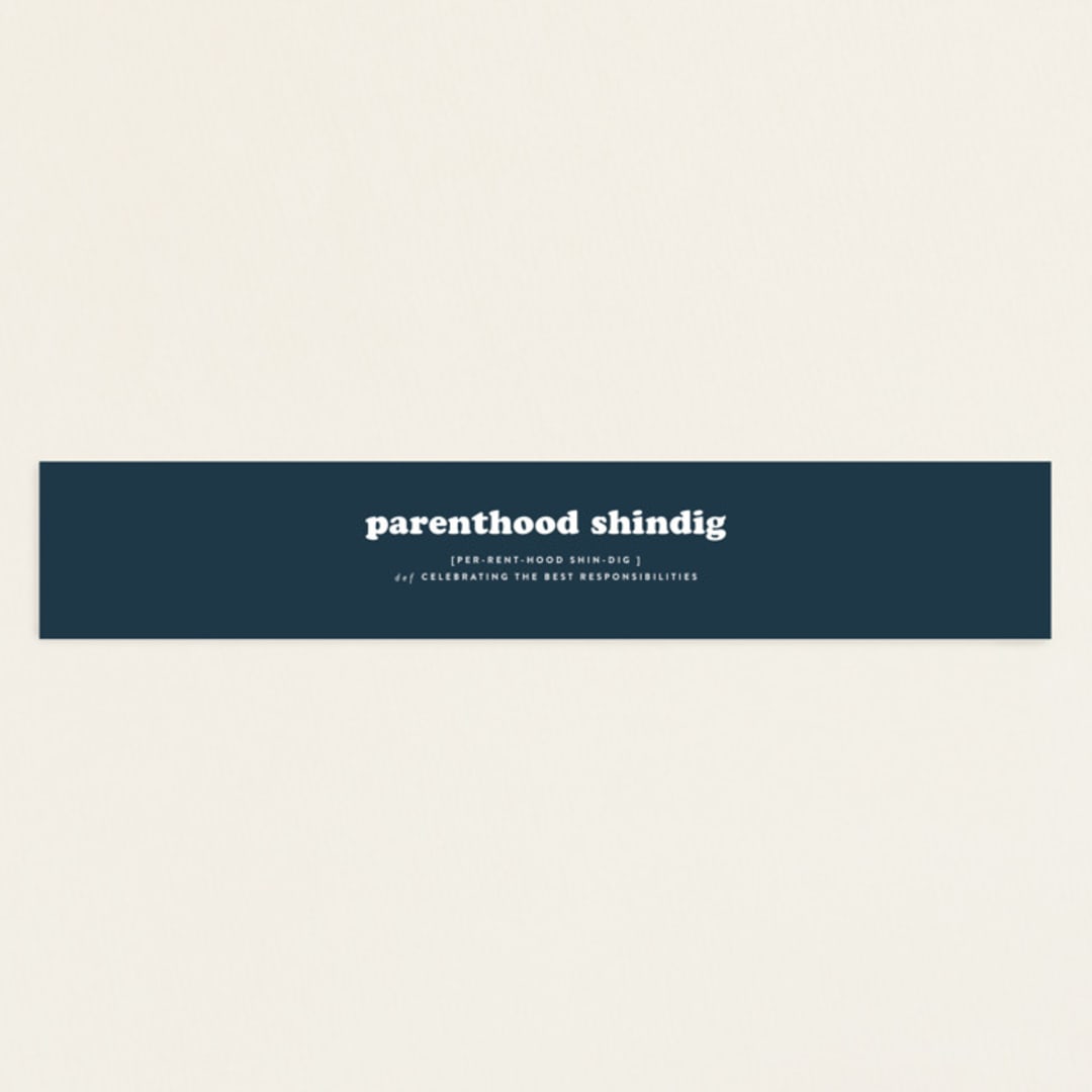 "Tiny Human" - Baby Shower Belly Bands in Whale by Corinne Malesic - Front