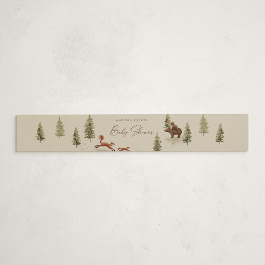 "Forest Adventure" - Baby Shower Belly Bands in Olive by Elly - Front