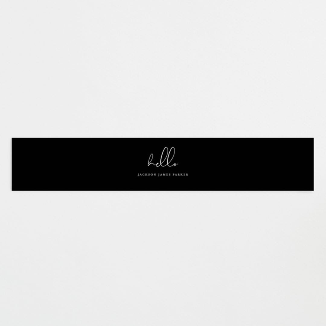 "Just Me" - Baby Shower Belly Bands in Midnight by Lehan Veenker - Front