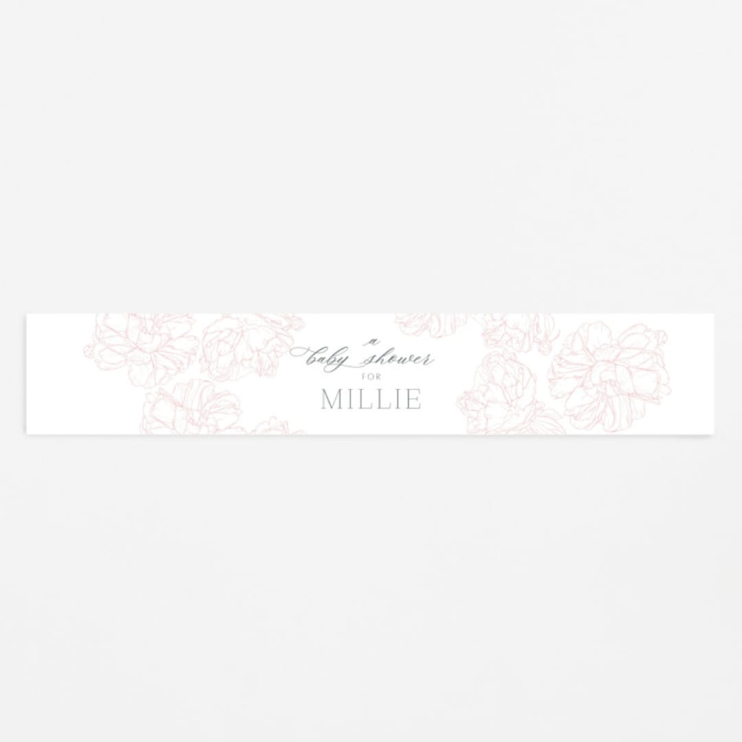 "Timeless" - Baby Shower Belly Bands in Blush by Nicoletta Savod - Front