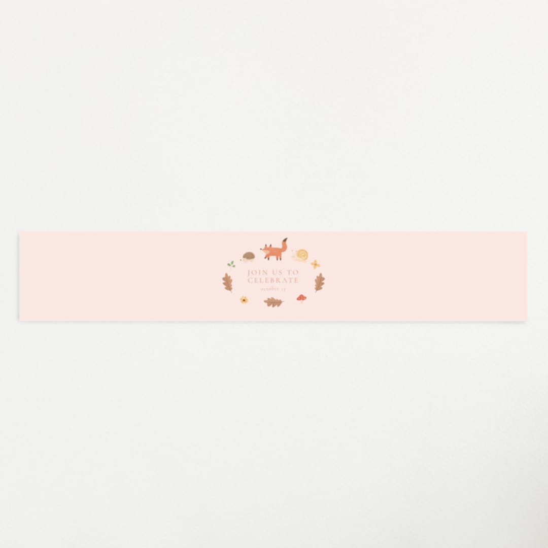 "Baby shower in the forest" - Baby Shower Belly Bands in Salmon by Sabrin Deirani - Front