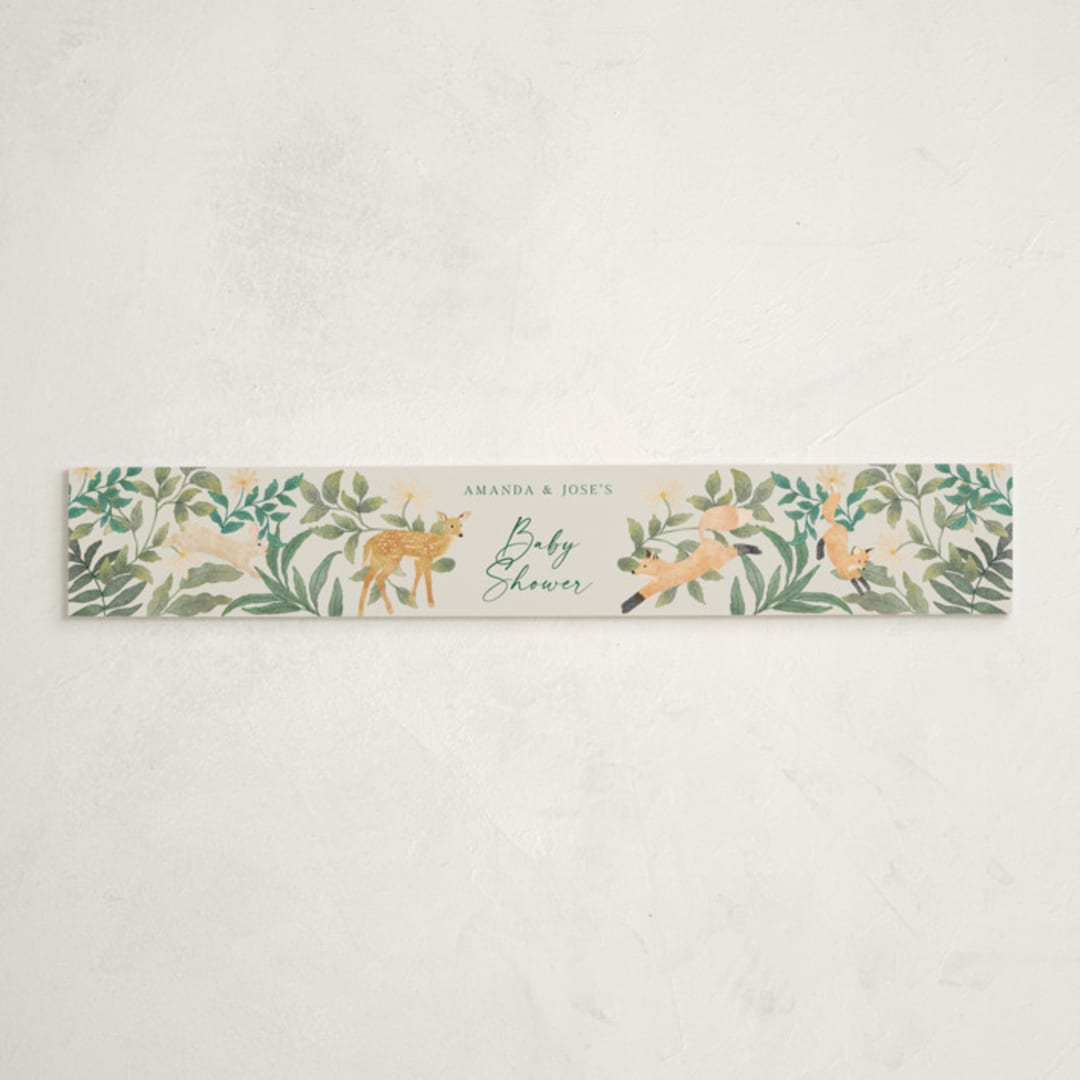 "wild forest" - Baby Shower Belly Bands in Cream by Elly - Front