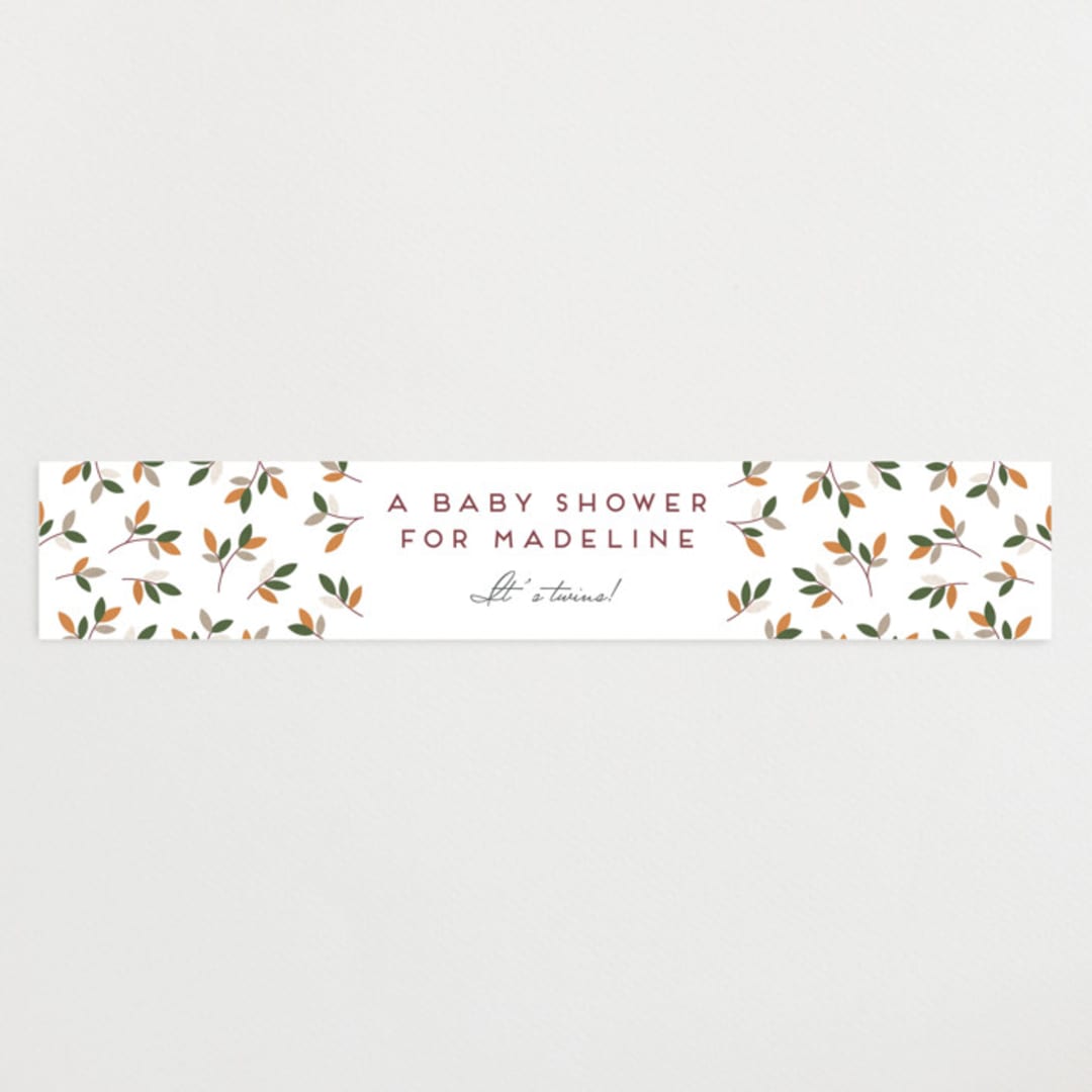 "Sweet Pair" - Baby Shower Belly Bands in Clay by Erica Krystek - Front