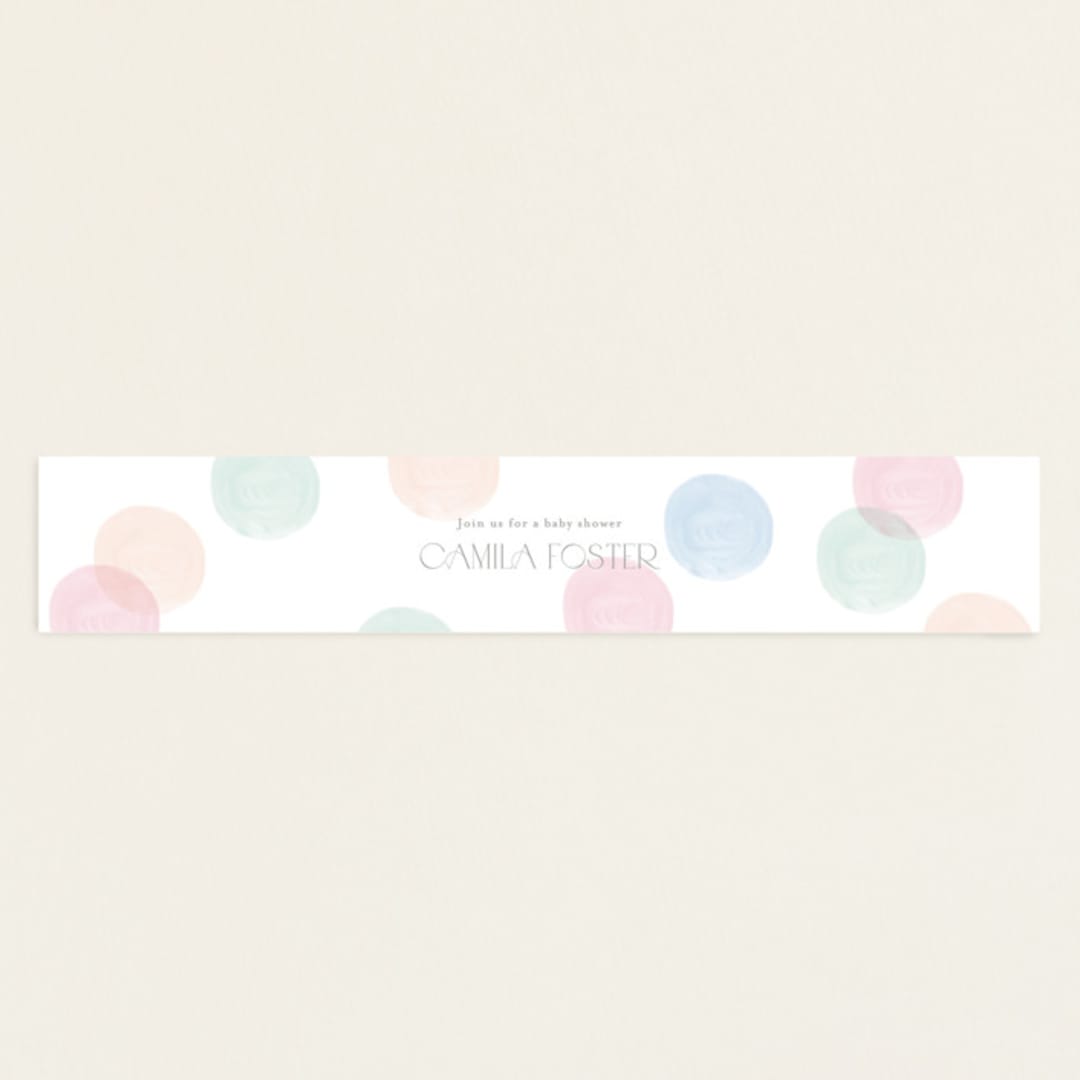 "Polka Dot Party" - Baby Shower Belly Bands in Confetti by Pixel and Hank - Front