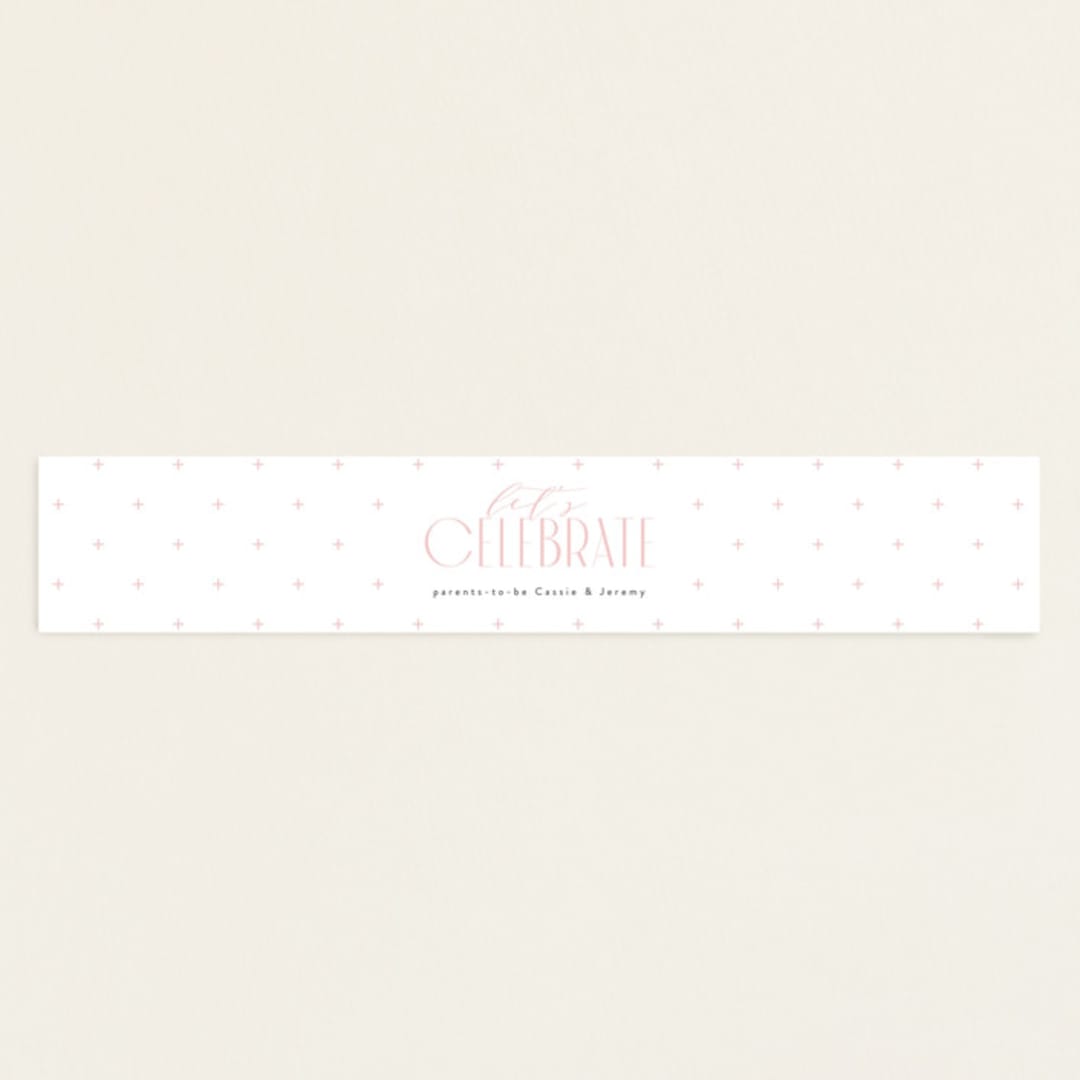 "Modern Baby" - Baby Shower Belly Bands in Cotton Candy by Gwen Bedat - Front