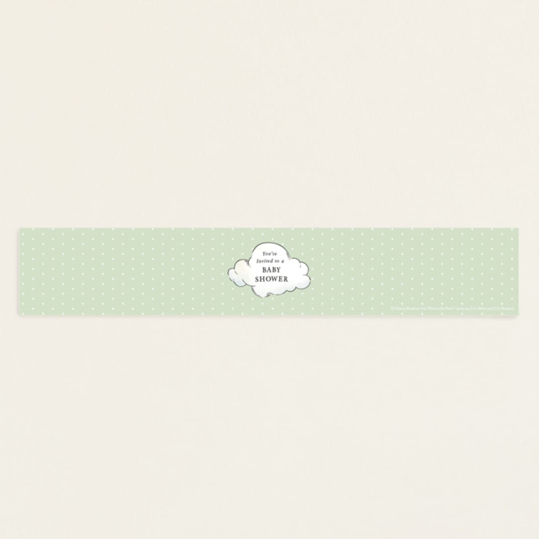 "Disney's Winnie the Pooh in the Wood" - Baby Shower Belly Bands in Sky by Becky Nimoy - Front
