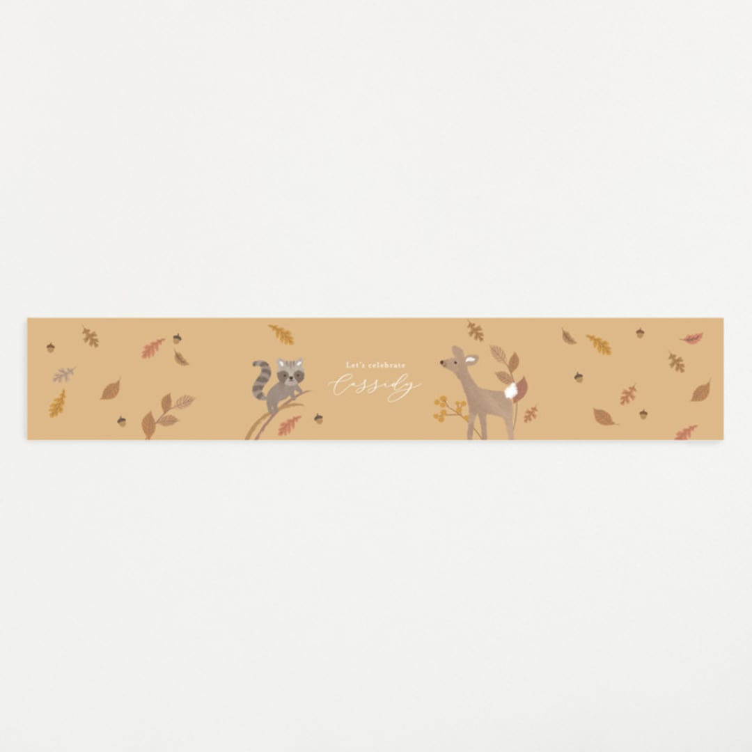 "Woodland autumn" - Baby Shower Belly Bands in Pumpkin by Jennifer Wick - Front