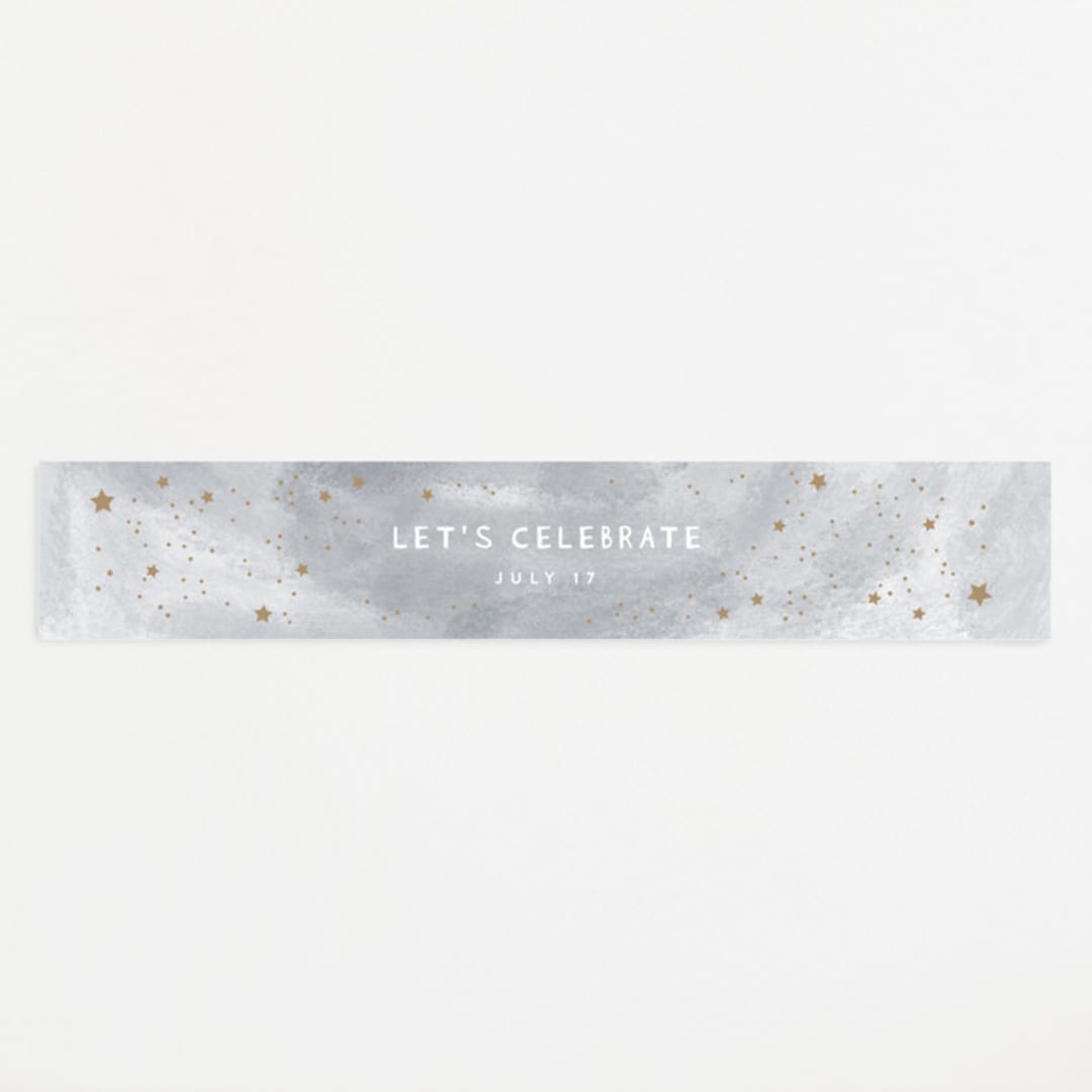 "Moon and stars" - Baby Shower Belly Bands in Latte by Creo Study - Front
