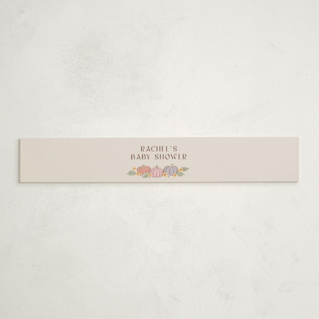 "pastel pumpkins" - Baby Shower Belly Bands in Pudding by Cass Loh - Front