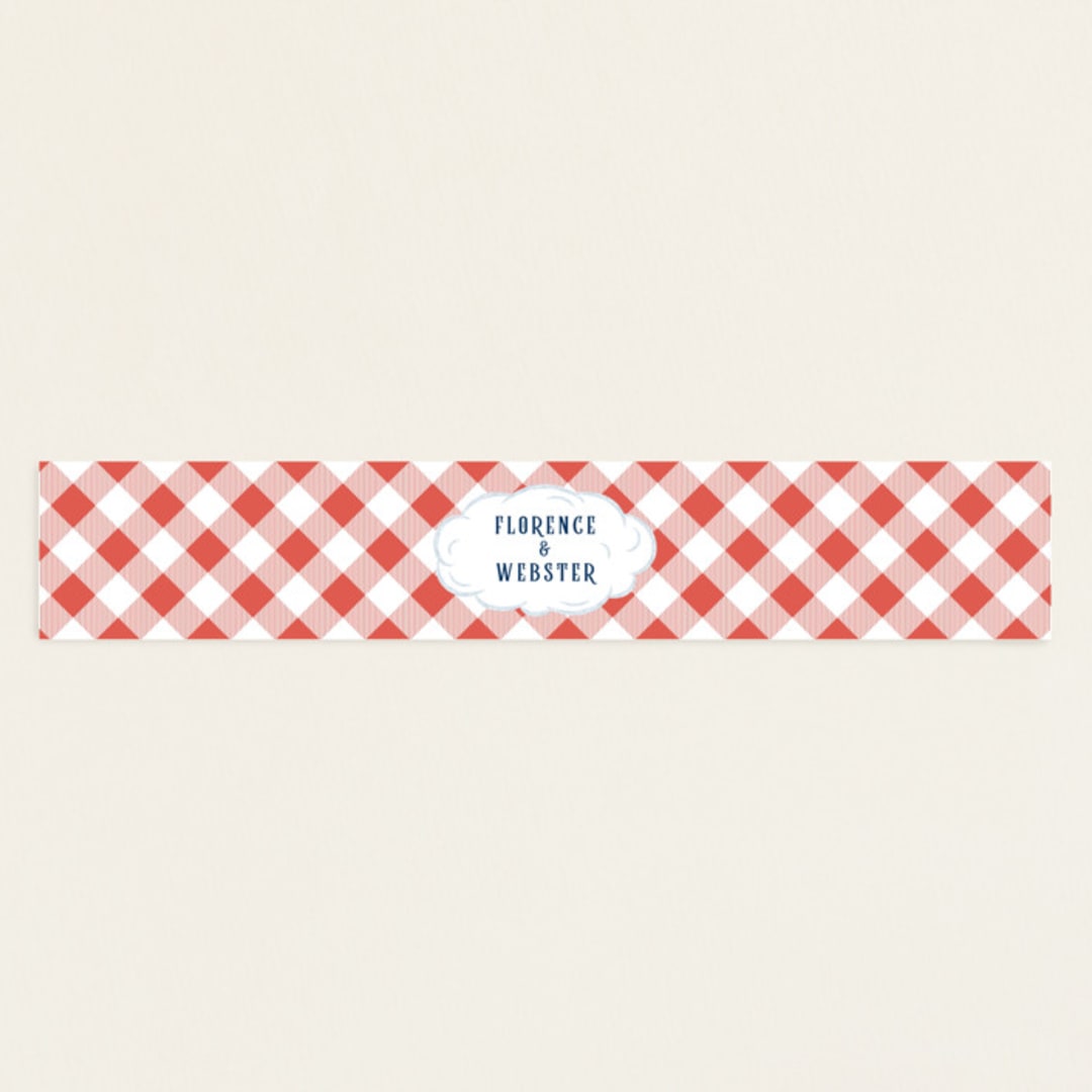 "Backyard Bbq" - Baby Shower Belly Bands in Ketchup by Paper Sun Studio - Front