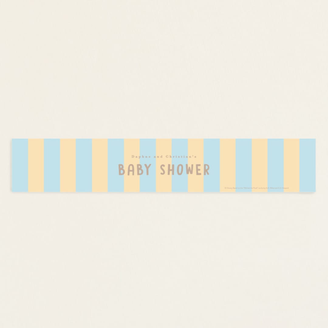 "Disney's Winnie The Pooh a little hunny" - Baby Shower Belly Bands in Sky by Creo Study - Front