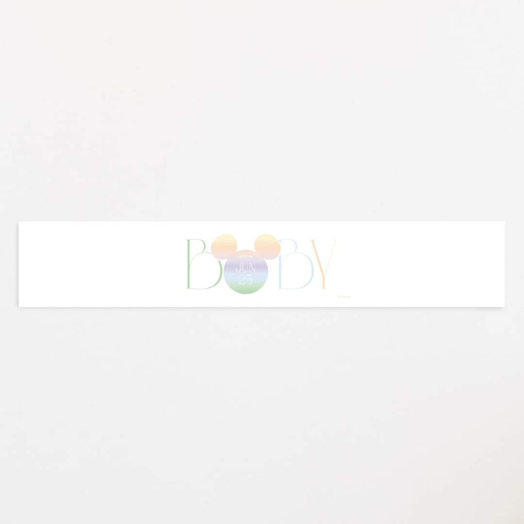 "Disney Ombre Mickey Mouse" - Baby Shower Belly Bands in Rainbow by Beth Schneider - Front