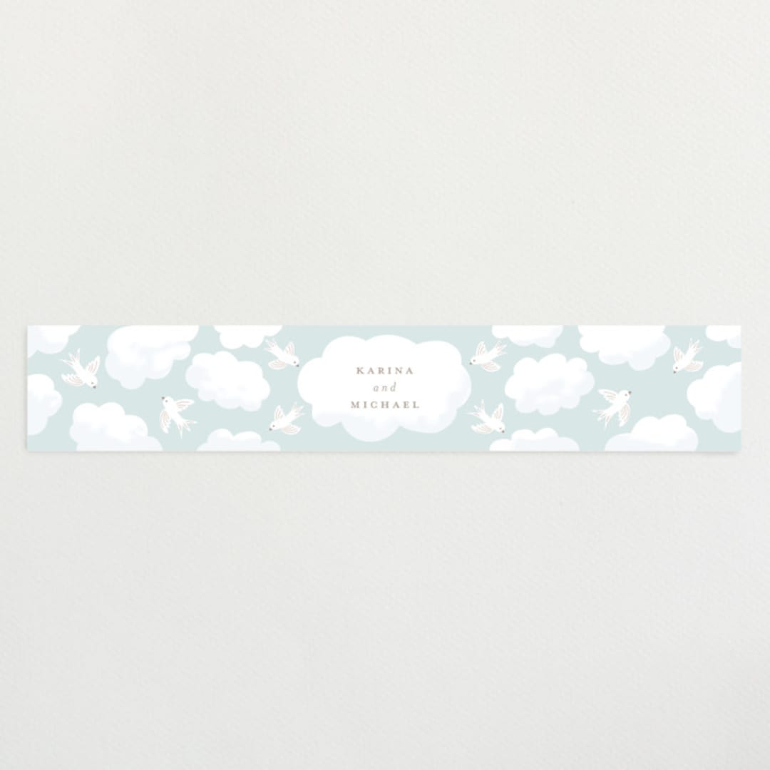 "Little Sailboat" - Baby Shower Belly Bands in Sky by Jennifer Holbrook - Front