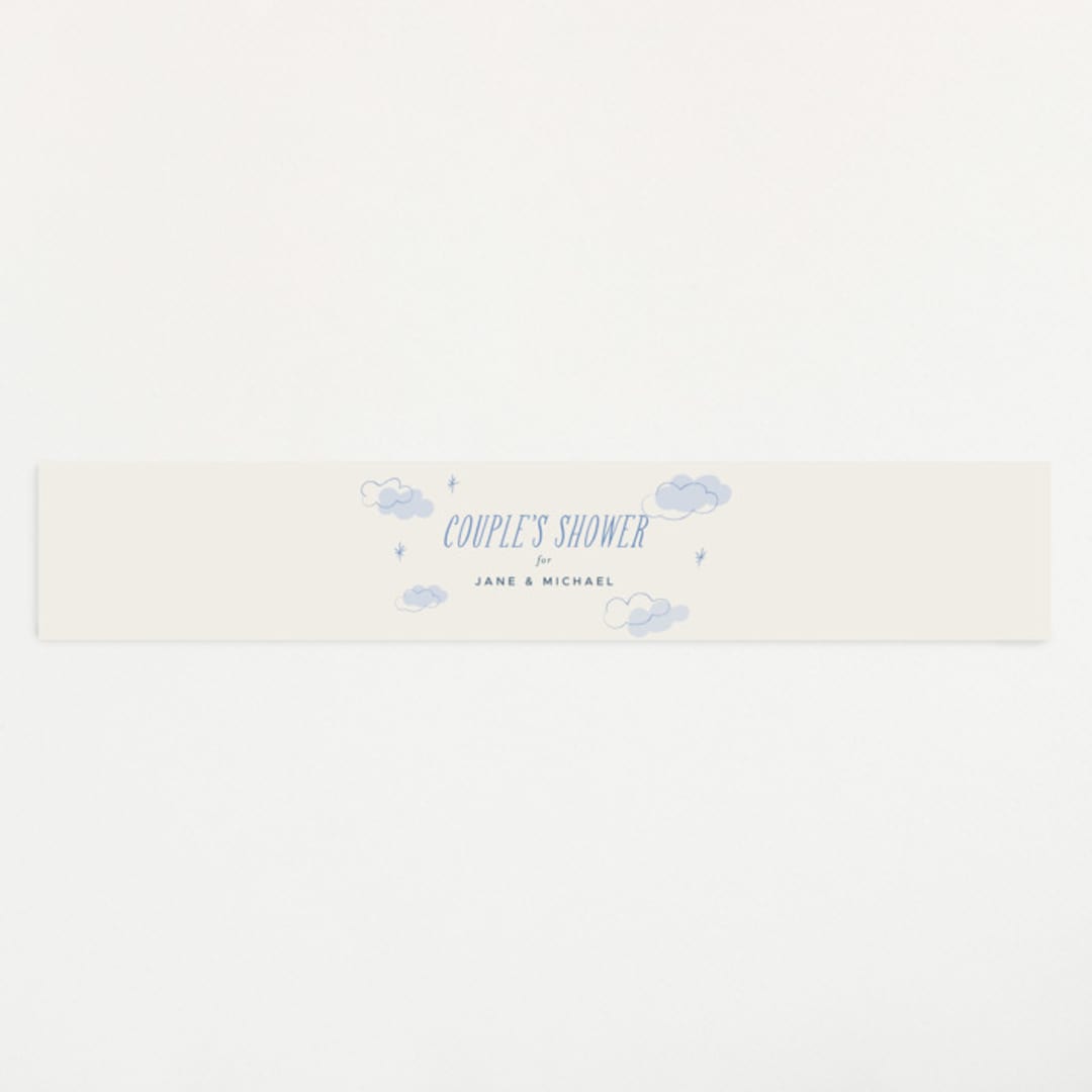 "Fly With Me" - Baby Shower Belly Bands in Sky by Vera Lim - Front