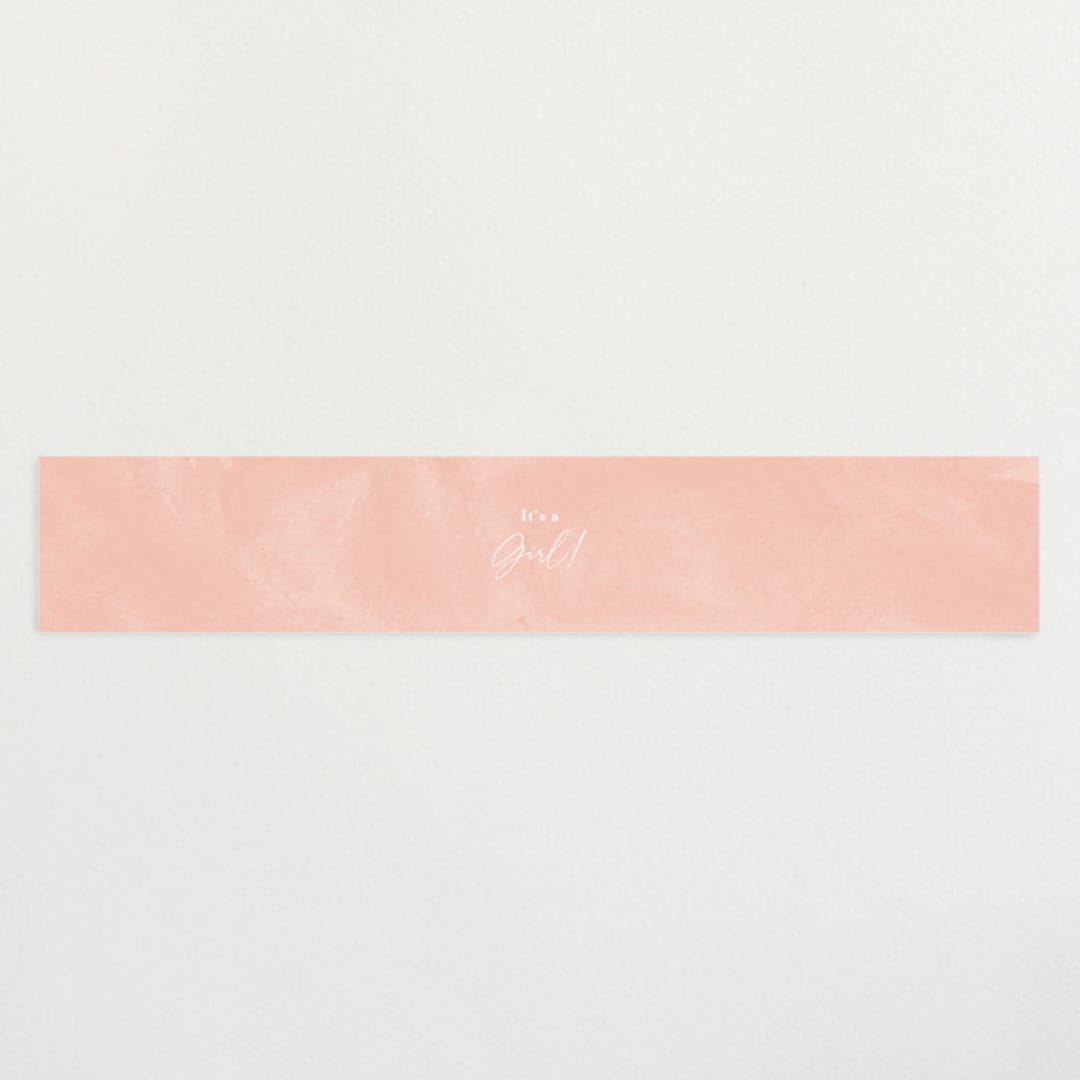 "Banner announcement" - Baby Shower Belly Bands in Petal by Jennifer Wick - Front