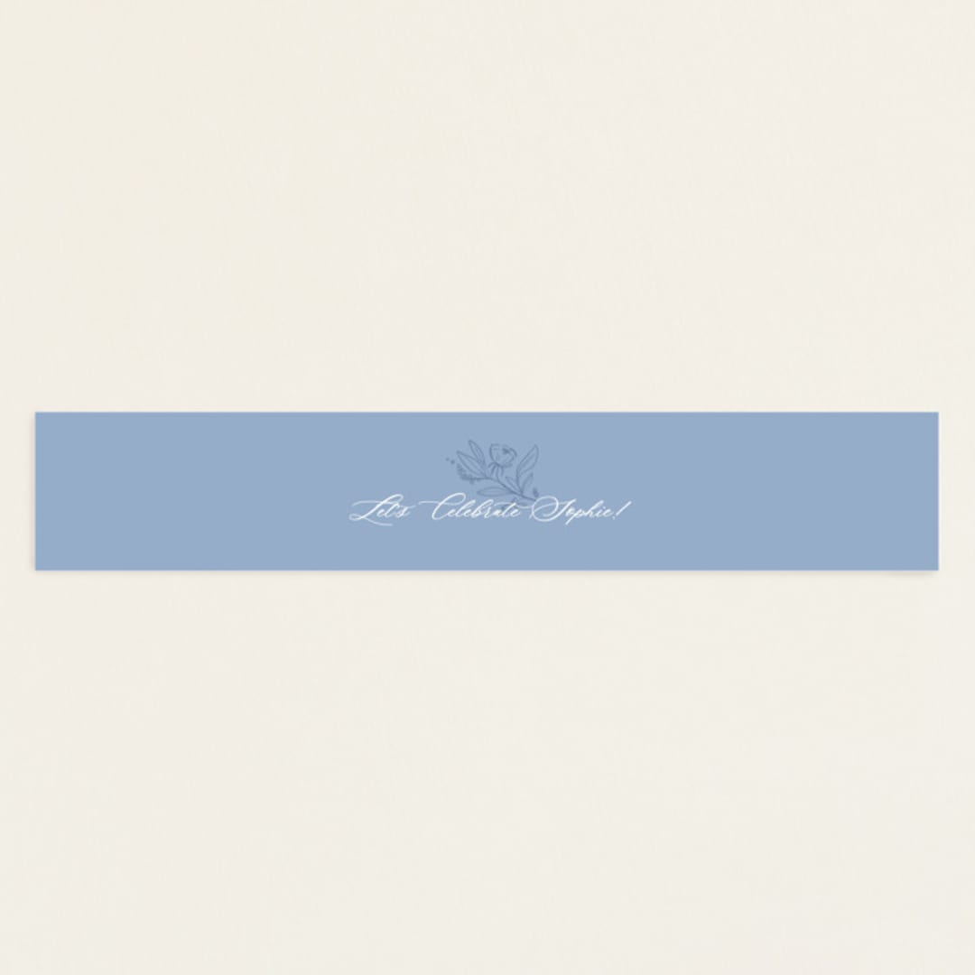 "Parisian Garden" - Baby Shower Belly Bands in Sky by Kristen Smith - Front
