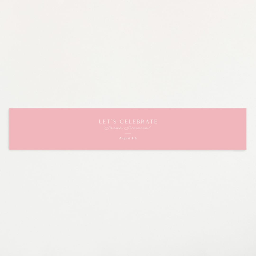 "Swan Song" - Baby Shower Belly Bands in Sherbet by Carolyn Kach - Front