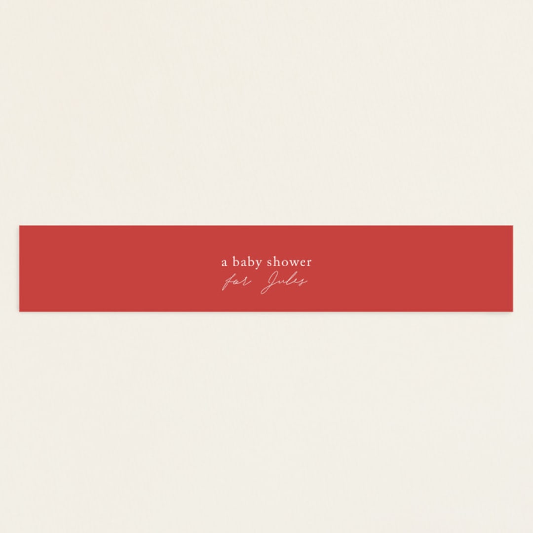 "merry little stockings" - Baby Shower Belly Bands in Cranberry by Rebecca Durflinger - Front