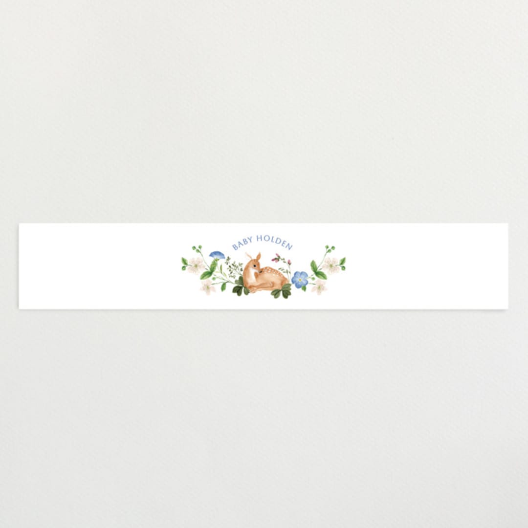 "Spring woodland" - Baby Shower Belly Bands in Elderflower by Sarah Knight - Front