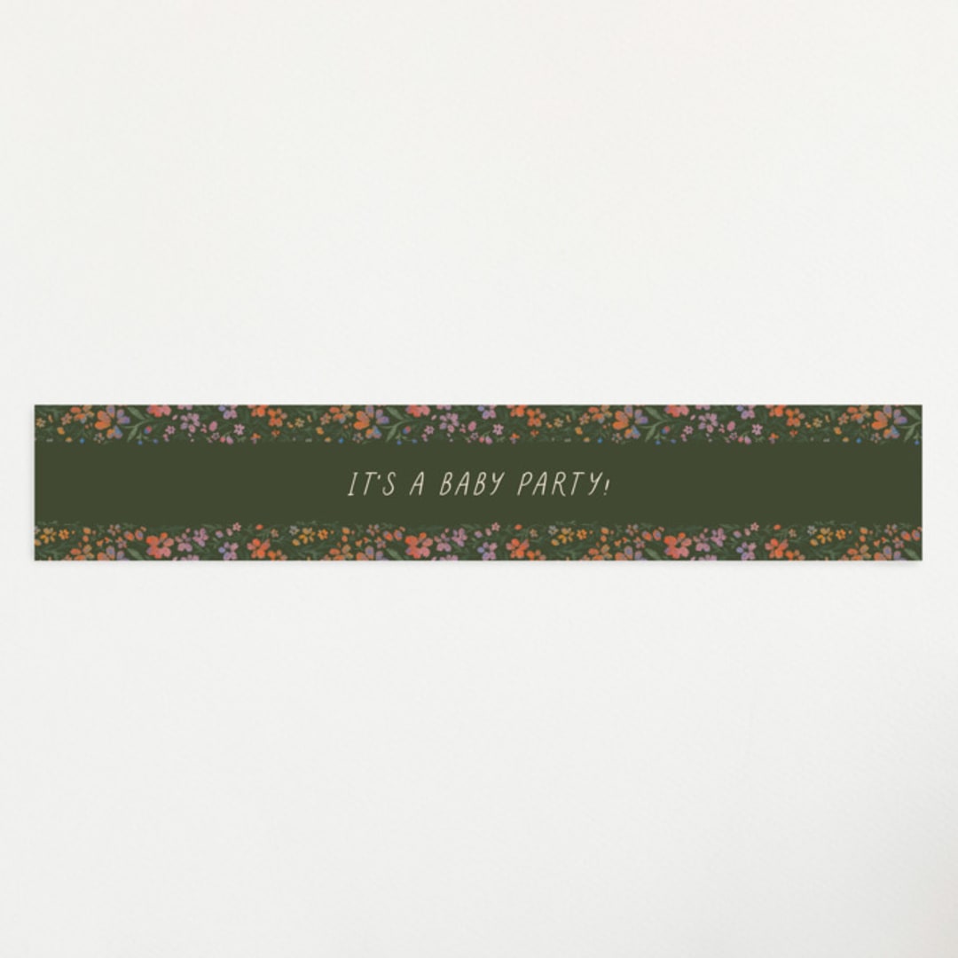 "Wildflowers" - Baby Shower Belly Bands in Confetti by 2birdstone - Front