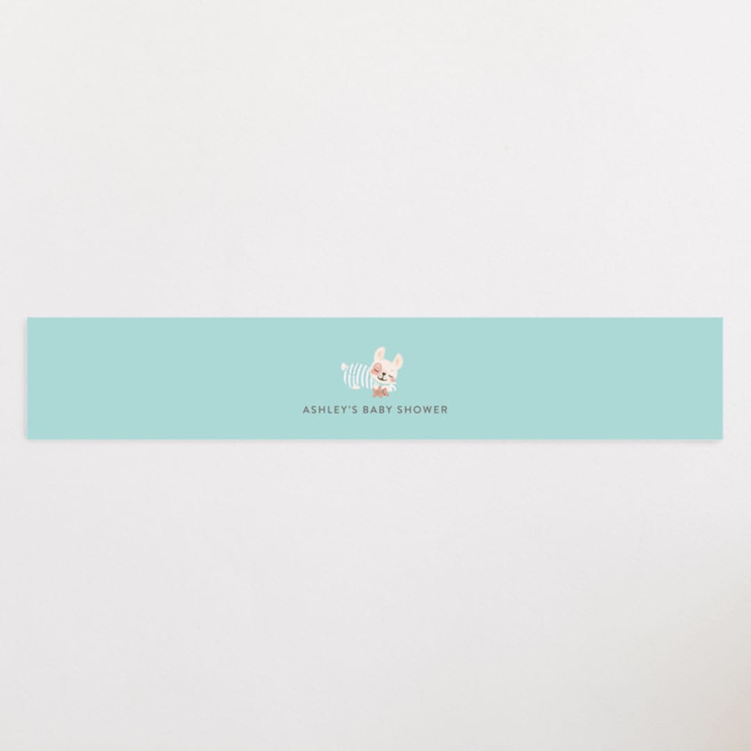 "Puppy" - Baby Shower Belly Bands in Little Boy Blue by Itsy Belle Studio - Front