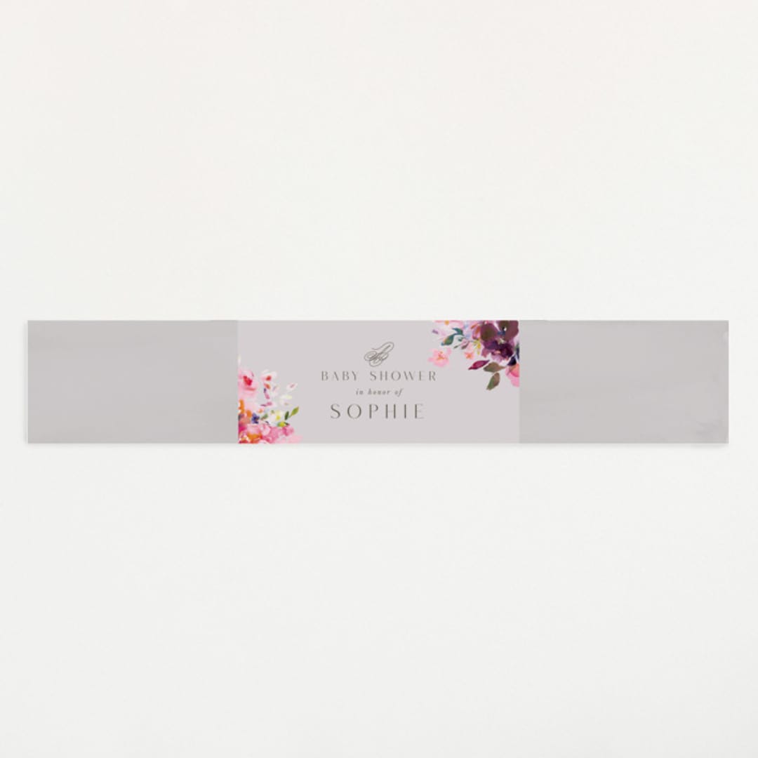 "Blooms" - Baby Shower Belly Bands in Rose by Lori Wemple - Front