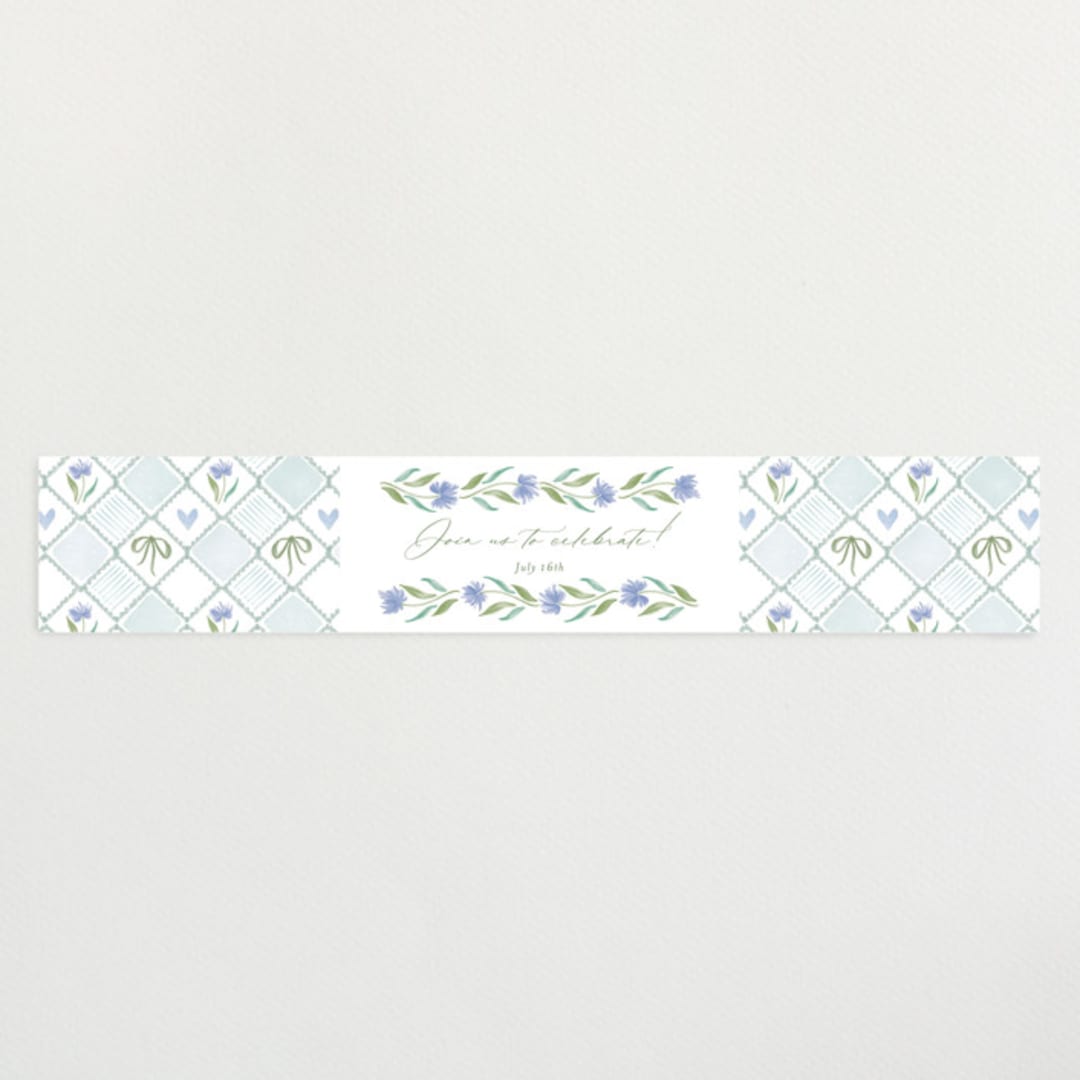 "Wildflower Ribbon" - Baby Shower Belly Bands in Cotswolds by Jackie Crawford - Front