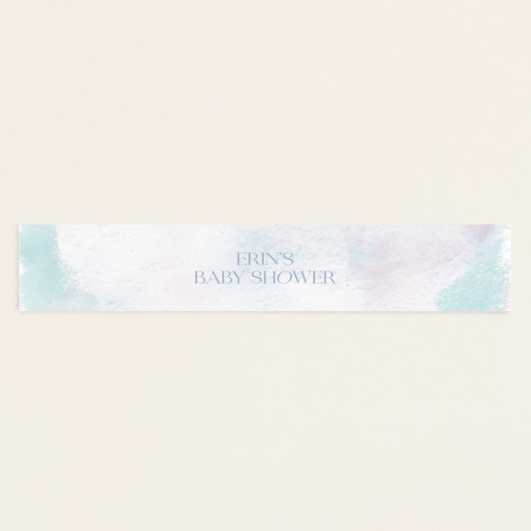 "Winter Baby Snowflakes" - Baby Shower Belly Bands in Bluebell by Alethea and Ruth - Front