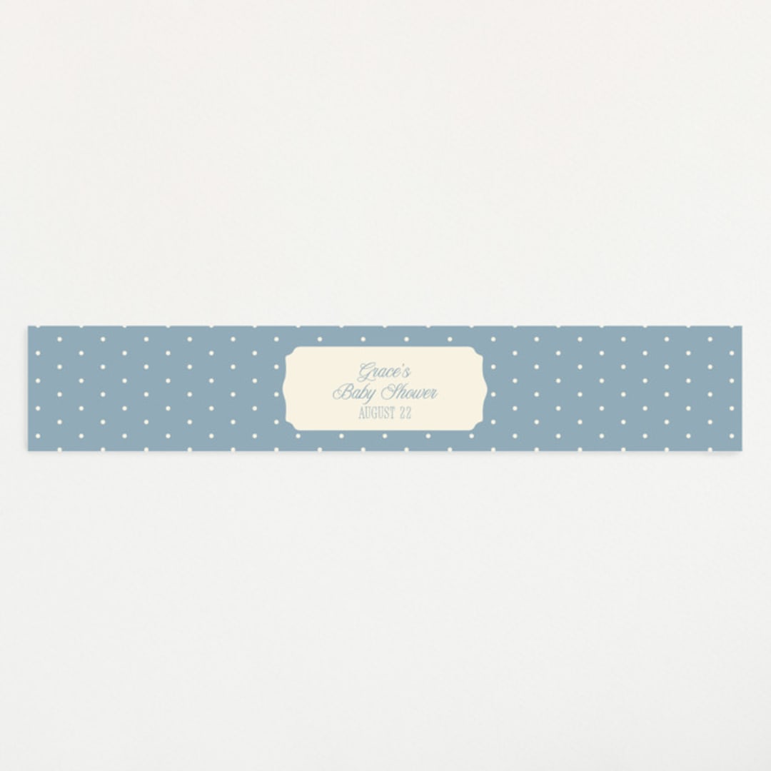 "French Frame" - Baby Shower Belly Bands in Powder by Robert and Stella - Front