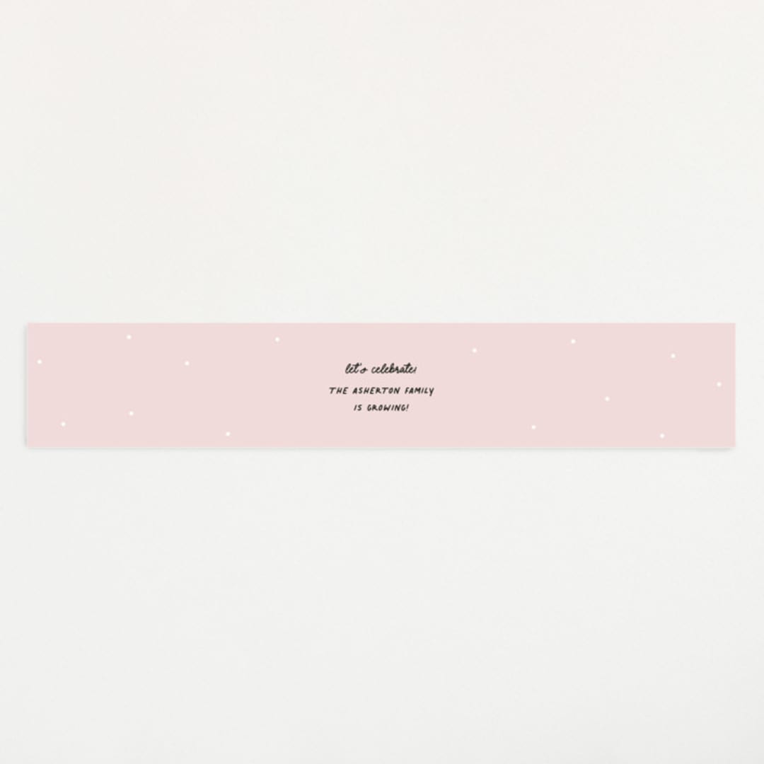 "Little Sibling" - Baby Shower Belly Bands in Cotton Candy by Lea Delaveris - Front