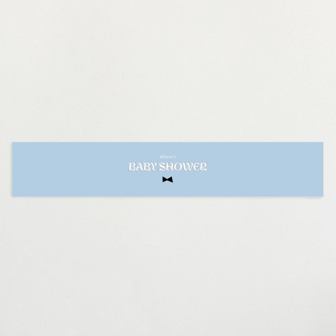 "Boy Mom" - Baby Shower Belly Bands in Sky by Angela Garrick - Front