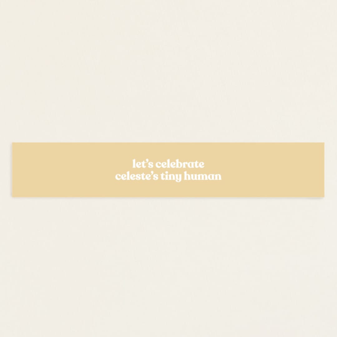 "It's An Event" - Baby Shower Belly Bands in Ocean by Robert and Stella - Front