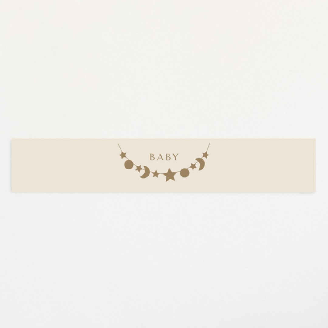 "Night Sky Garland" - Baby Shower Belly Bands in Ecru by Angela Thompson - Front