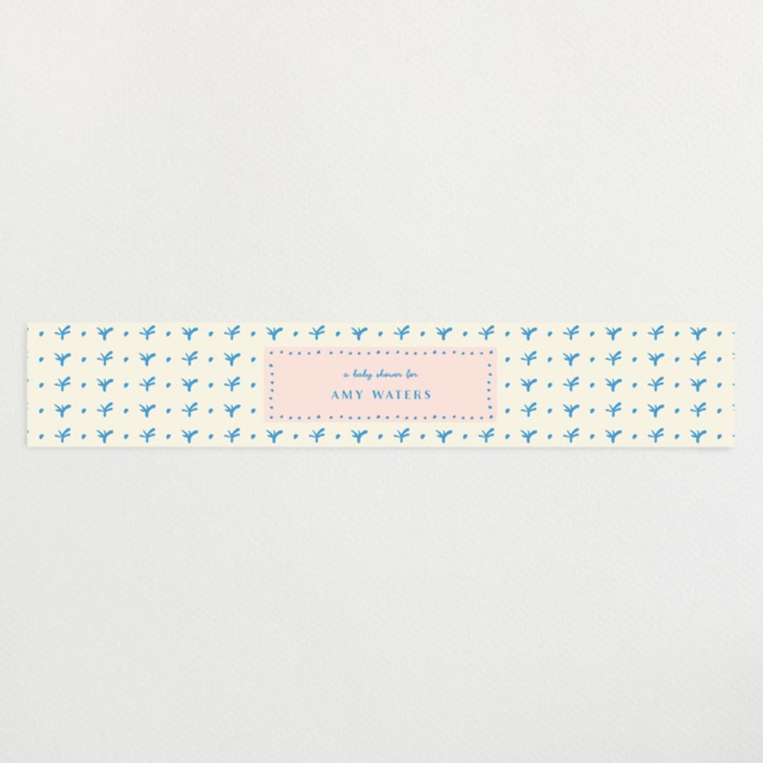 "China Tea Set" - Baby Shower Belly Bands in Blush by Ani Somi - Front