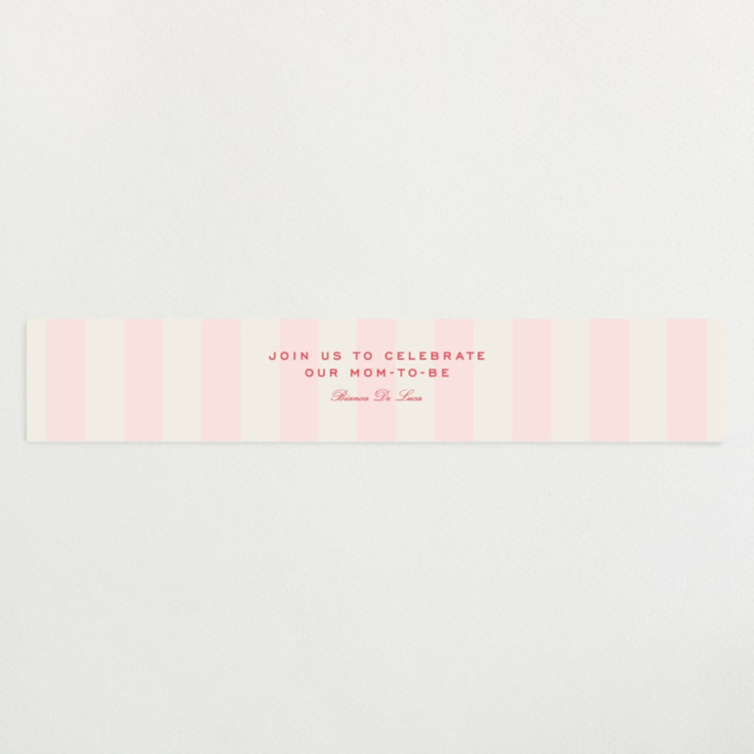 "Campania" - Baby Shower Belly Bands in Fragola by Megan Davis - Front