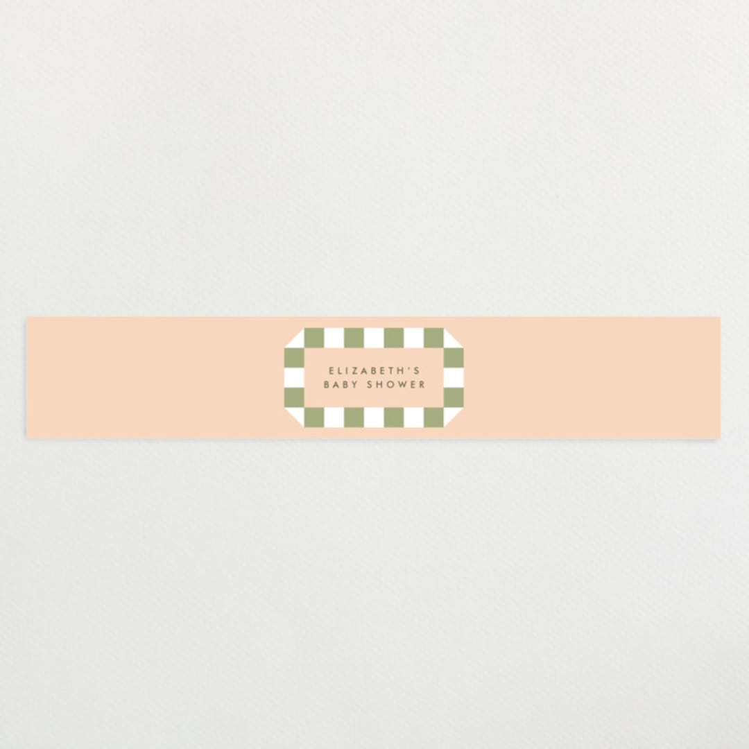 "Boardwalk" - Baby Shower Belly Bands in Peach by Baumbirdy - Front