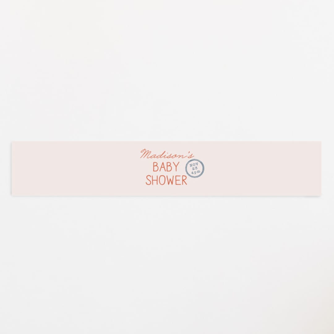 "Disney's Dumbo Stork Baby on the Way" - Baby Shower Belly Bands in Navy by Claudia Orengo - Front