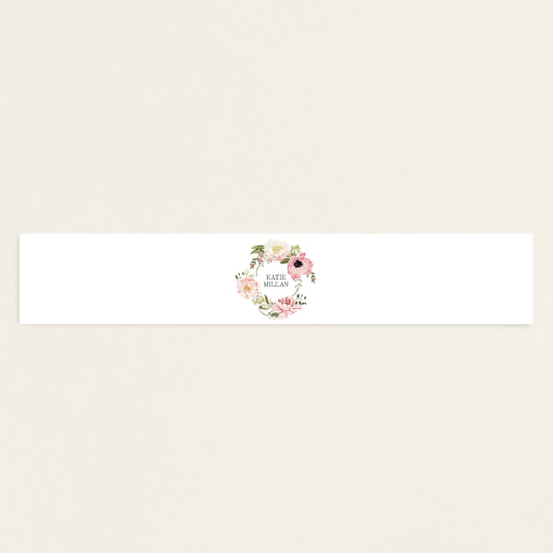 "Timeless Blooms" - Baby Shower Belly Bands in Peony by Susan Moyal - Front