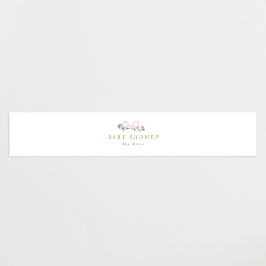 "Ribbonly Frame" - Baby Shower Belly Bands in Butter by Itsy Belle Studio - Front