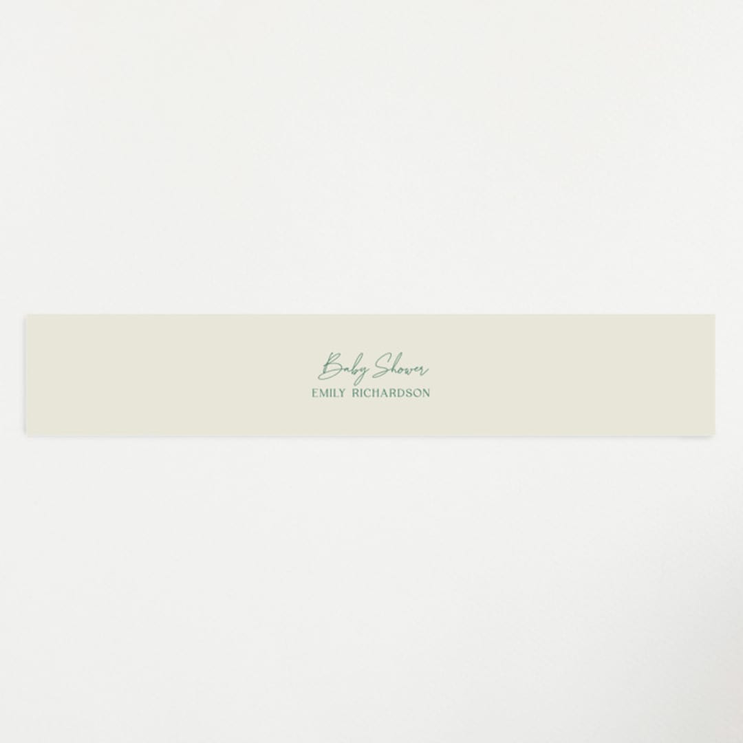 "Winter Cottage" - Baby Shower Belly Bands in Mint by Elly - Front