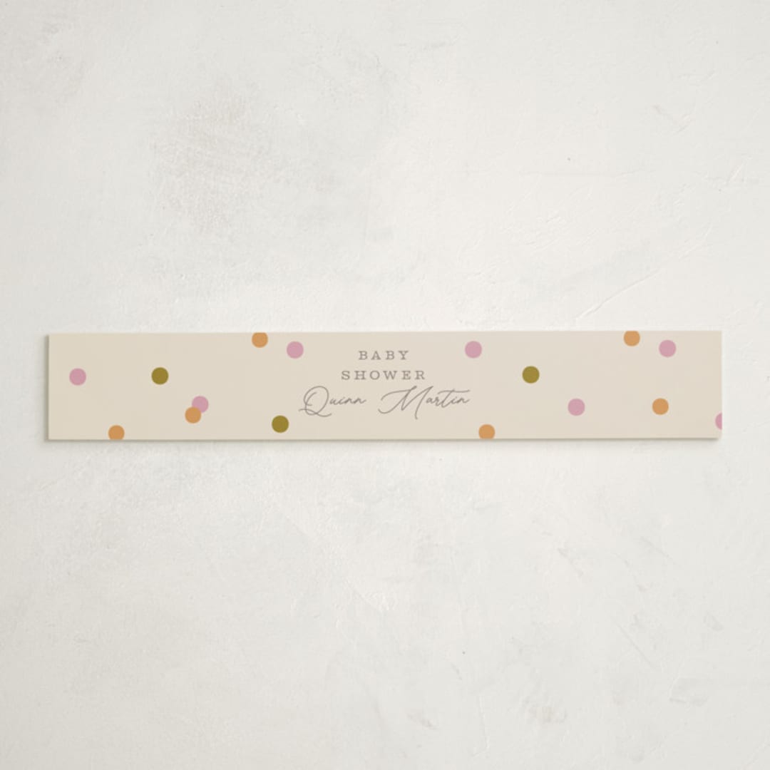 "Swiggle" - Baby Shower Belly Bands in Vanilla by Pixel and Hank - Front
