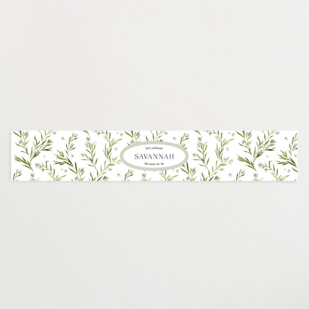 "Aveline" - Baby Shower Belly Bands in Diamond by Kate Ahn - Front